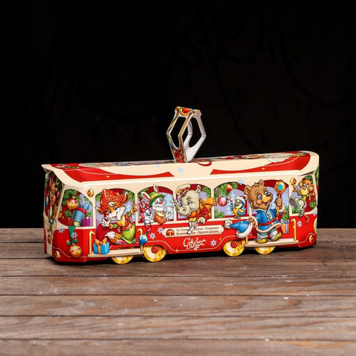 Цена за 5 шт. Подарочная коробка Трамвай красный , 33 х 9 х 11 см - Simaland фото 2