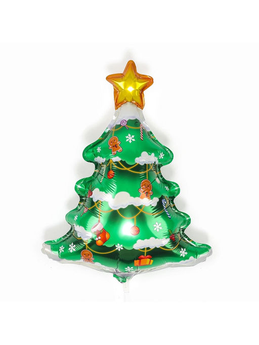Цена за 2 шт. Воздушные шары фольгированные 17" «Новогодняя елочка», 5 шт., для палочек
