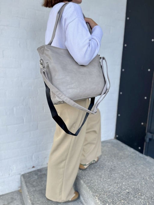 Женская сумка шоппер из эко кожи 0010 Серый - Kenguluna фото 2