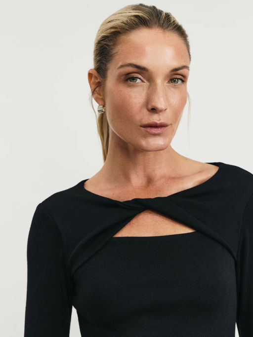 Лонгслив с декоративным узлом / Zarina  фото 6