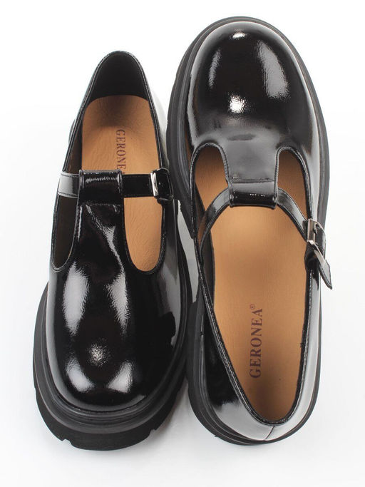 06-DLG02-2 BLACK Туфли женские (натуральная кожа)