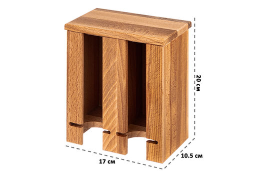 Подставка для чайных пакетиков 17*10,5*20 см со съемной крышкой (вертикальная)