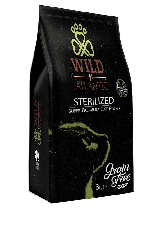 Беззерновой сухой корм Wild Atlantic для стерилизованных кошек с курицей, лососем и морскими водорослями 64270