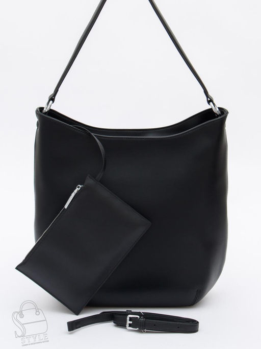 Сумка женская кожаная 1020M black Polina&Eiterou