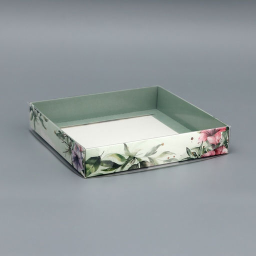 Цена за 5 шт. Коробка сборная с PVC крышкой, «Для тебя», 16×16×3 см