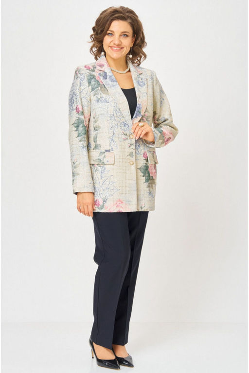 Жакет БелЭльСтиль 762 молочный твид фото 6