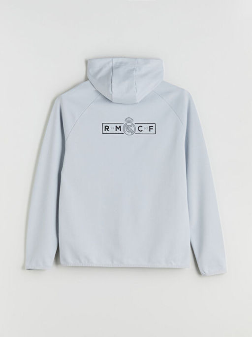 Erkek Real Madrid Bask?l? Fermuarl? Sweatshirt