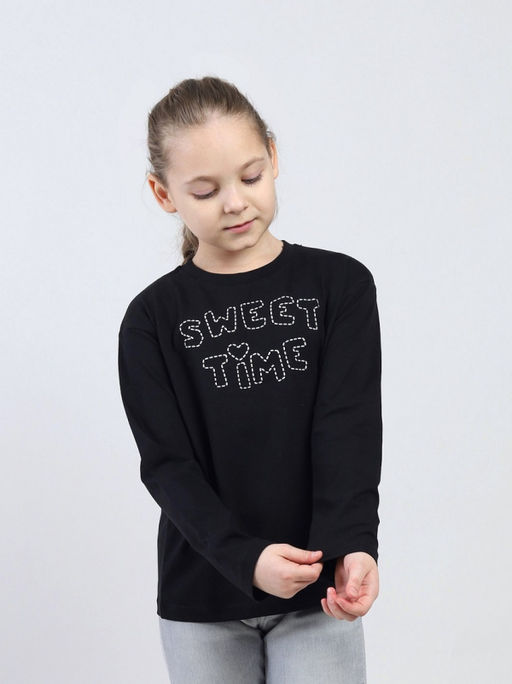 CRB wear / CSJG 64028-22-433 Джемпер для девочки,черный/Ex.Cherubino  фото 2