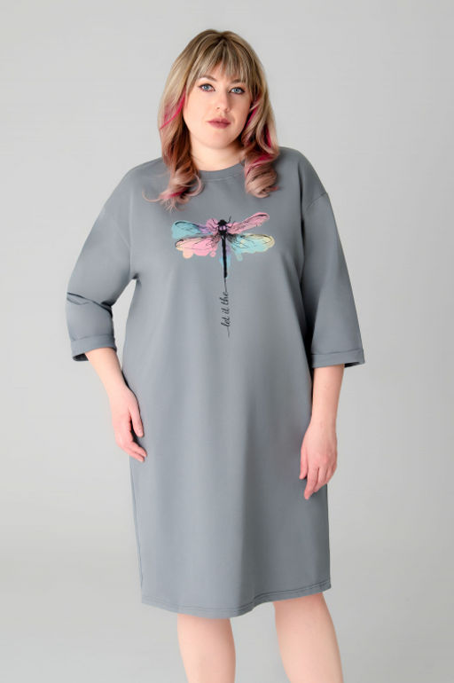 Арт. 8303 Платье 50-58 5 (шт) Цвет:серый