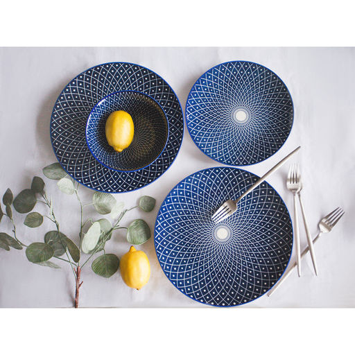 Тарелка Доляна «Бодом», d=26.7 см, керамика, синяя