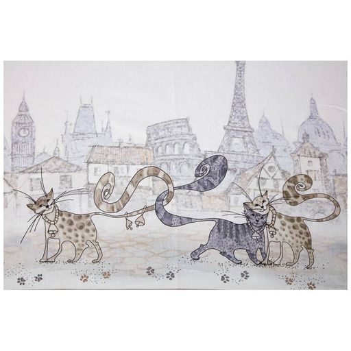 СКАТЕРТЬ КОТИКИ 140Х180 ,БЕЛЫЙ, 100 - Lefard фото 3