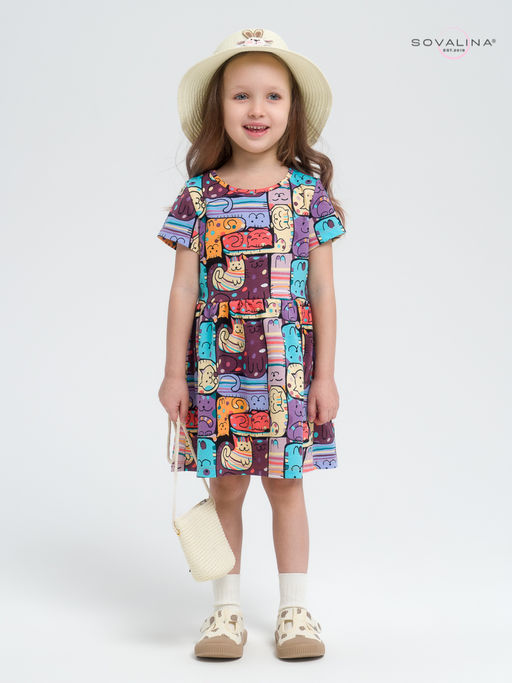 Платье Лето коты в горошек new - Sovalina фото 10