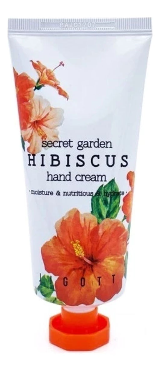 Крем для рук с экстрактом гибискуса JIGOTT ecret Garden Hibiscus Hand Cream, 100ml