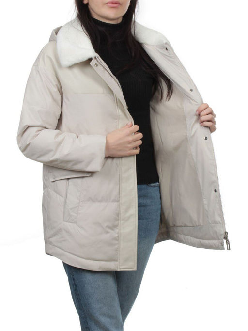 M24-212 LT. BEIGE Куртка демисезонная женская (100 гр. холлофайбер) - Fashion фото 7