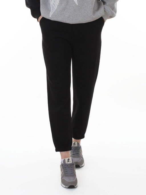 3412/3413 BLACK Костюм спортивный утепленный женский (95% хлопок, 5% эластан)