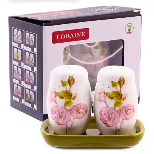 60261 Набор для специй 3пр Розовый сад доломит LR /MAYER&BOCH/