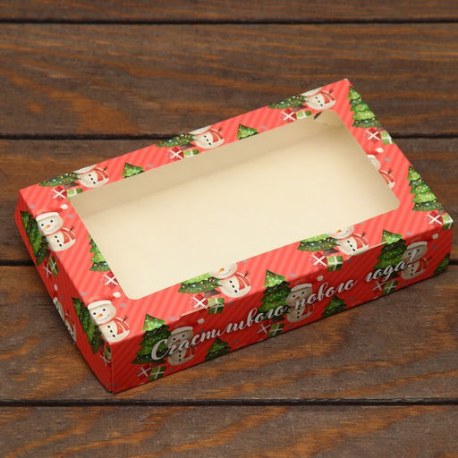 Цена за 20 шт. Коробка складная Снеговичок, розовая, 20 х 12 х 4 см - Simaland фото 5