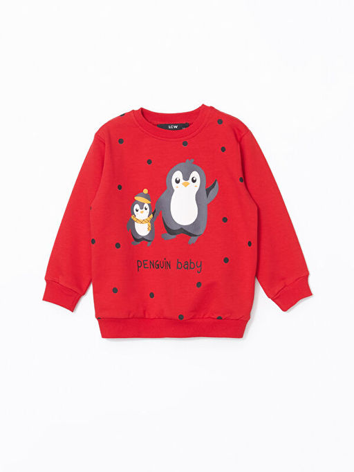 Bisiklet Yaka Bask?l? K?z Bebek E?ofman Tak?m