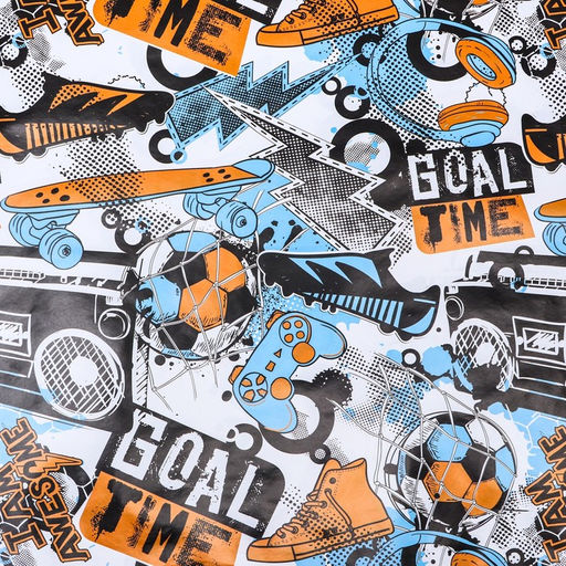 Цена за 2 шт. Бумага упаковочная глянцевая «Футбол», 70×100 см, 1 лист