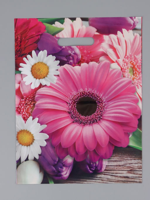 Цена за 50 шт. Пакет "Ароматная палитра", полиэтиленовый с вырубной ручкой 31х40 см, 60 мкм