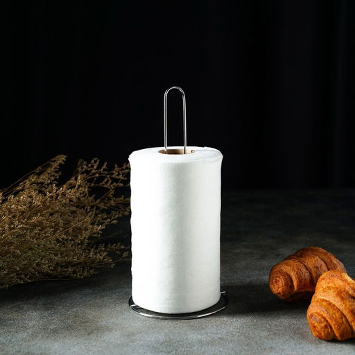 Держатель для бумажных полотенец настольный Доляна, 13.5×13.5×28 см, хромированный