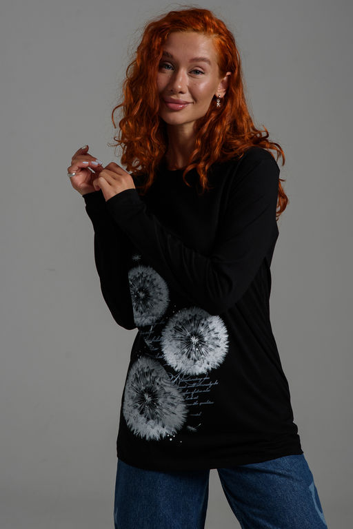 8543 Футболка с длинным рукавом женская