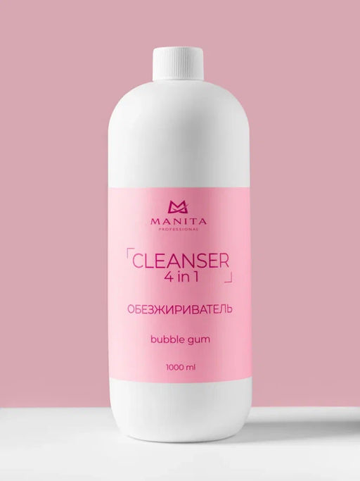 Manita Professional Обезжириватель для ногтей универсальный 4 в 1 / Bubble Gum, 1000 мл