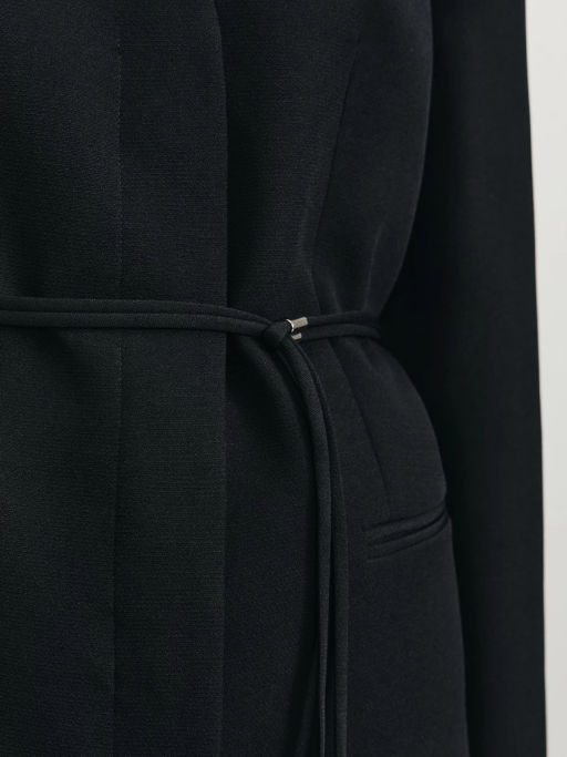 Однобортный жакет приталенного кроя с поясом / Zarina фото 8