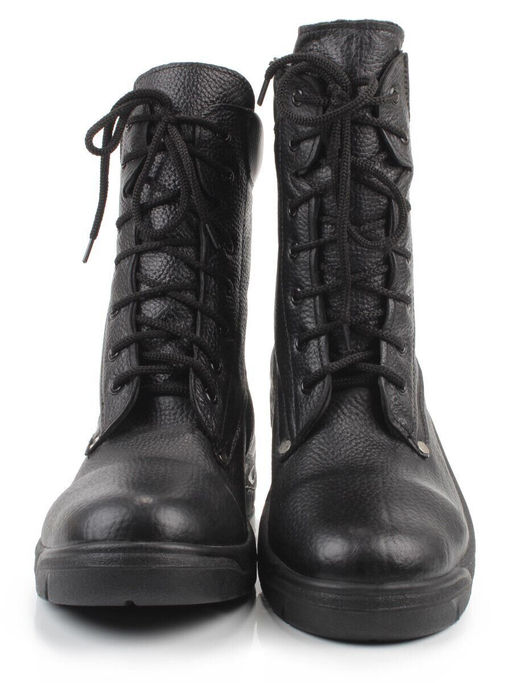 05-9010 BLACK Ботинки зимние мужские (натуральная кожа, искусственная кожа, искусственный мех)