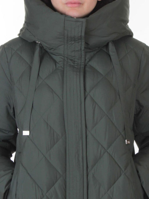 8353 DK. GREEN Пальто зимнее женское (200 гр. холлофайбер)
