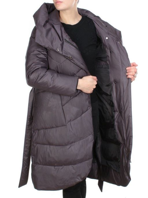 2237 GREY/PURPLE Пальто женское зимнее AKIDSEFRS (200 гр. холлофайбера) - Fashion фото 8