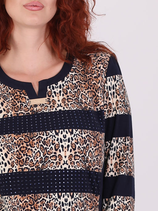 Леопардовое платье женское теплое - Almond фото 4