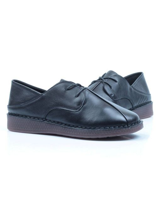 03-5905 BLACK Полуботинки женские (натуральная кожа) - Фабричный китай фото 13