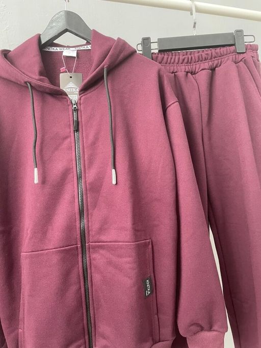 265ПМ Костюм мужской на молнии, марсала (3хнитка петля) - Knitka wear фото 3