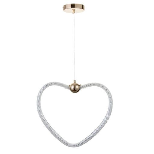 Светильник BayerLux Сердце LEd=36 Вт золото 46?6?35-120 см