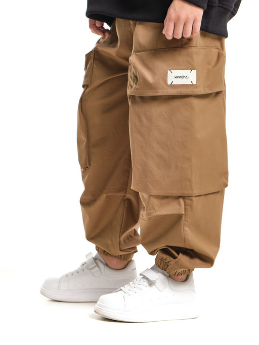 Джоггеры карго брюки унисекс 33-67077 черный - Mini maxi фото 31