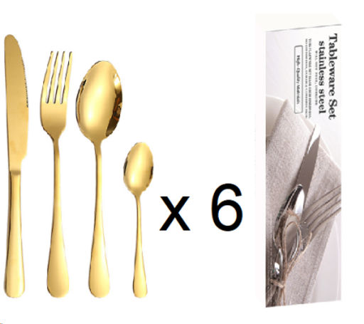 Столовые приборы 24 предмета / SP1-24-Gold /уп 16/