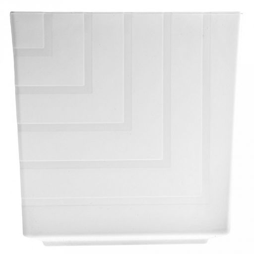 Горшок для цветов пластмассовый Квадро 13л, 25х25х25см, со вставкой, белый (Россия) - Домашняя Мода фото 3