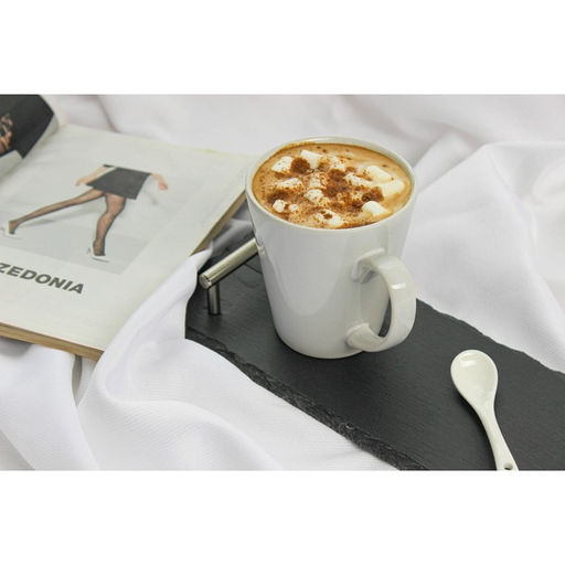 Кружка керамическая Доляна Coffee break, 370 мл, белая