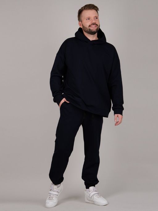 Костюм Денвер синий, футер с лайкрой - Малина фото 3