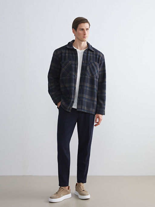 Rahat Kal?p Ekose Erkek G?mlek Ceket