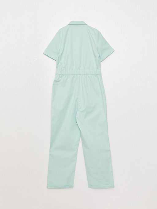 G?mlek Yaka Basic K?sa Kollu K?z ?ocuk Tulum - Waikiki фото 2