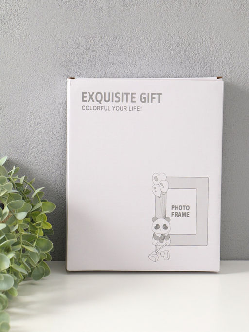 Фоторамка для фото 13×18 см «Пандочка с бамбуком», пластик, серый, горизонталь, 3.5×24.5×19 см