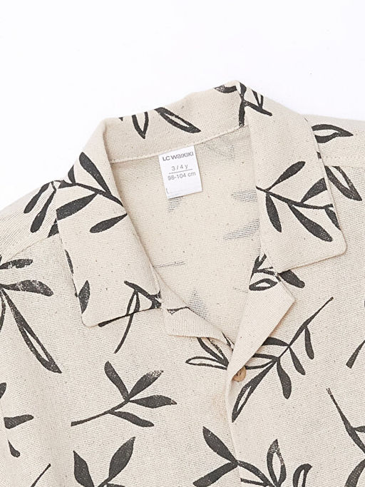 Resort Yaka K?sa Kollu Bask?l? Erkek Bebek G?mlek - Waikiki фото 2