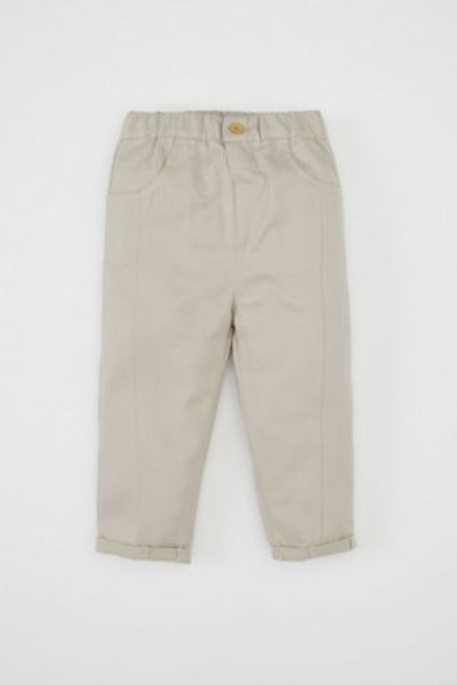 Erkek Bebek Beli Lastikli Duz Paca Gabardin Pantolon