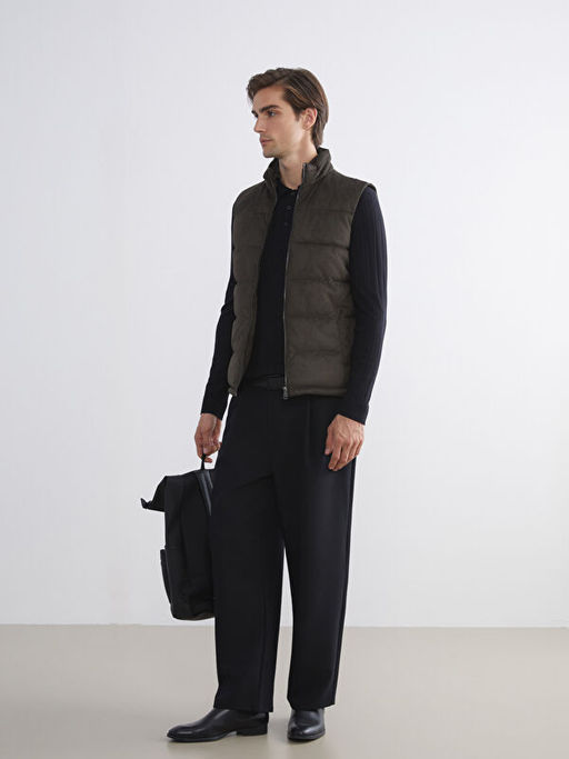 Standart Kal?p Dik Yaka Erkek ?i?me Yelek