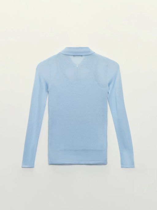 Двухслойный джемпер с молнией / Zarina фото 8