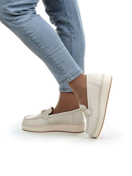 03-5062-6 BEIGE Лоферы женские (натуральная кожа)