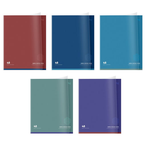 Тетрадь 48л. BG "Простые формы" клетка (Т5ск48_пл 06793) пластиковая обложка