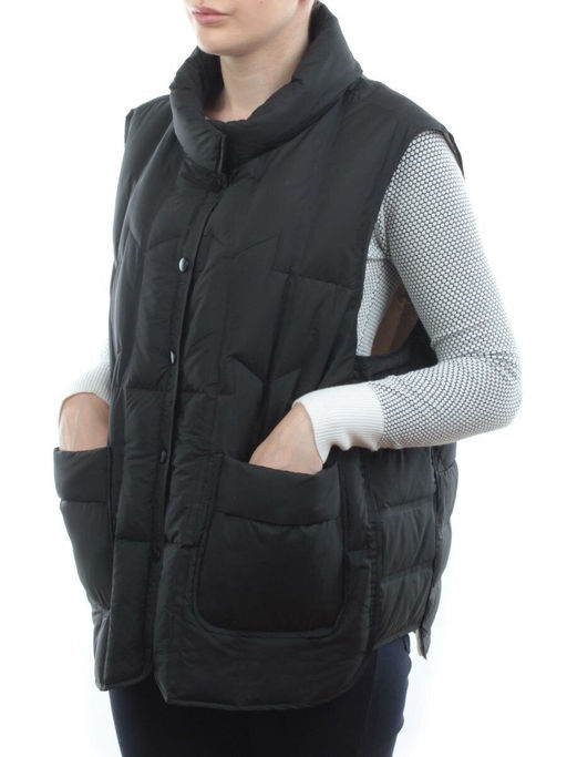 24-616 BLACK Жилет утепленный женский (пух) - Fashion фото 5